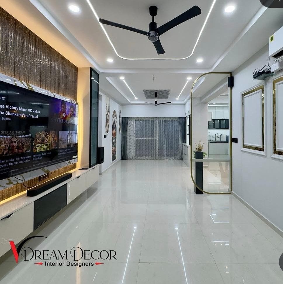 TS Heights — Moti Nagar, Hyderabad interior by V Dream Decor